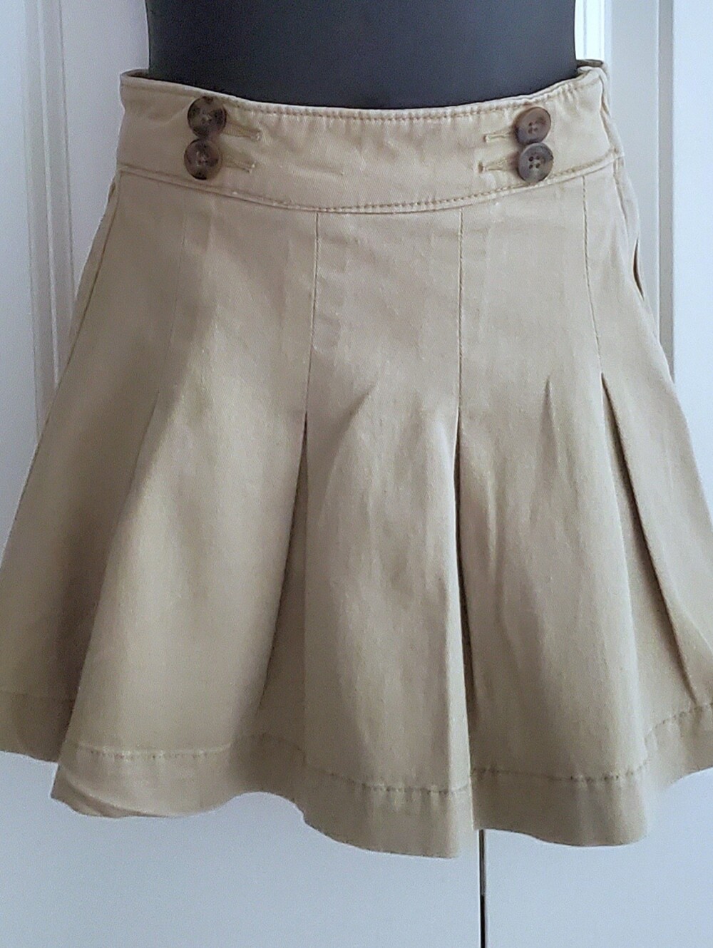 Old Navy Girl's Pleated Uniform Skort with Button Details & Adjustable Waistband